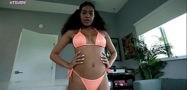  Busty Step Daughter Asks Dad if Her Bikini is too Small - Maya Farrell
